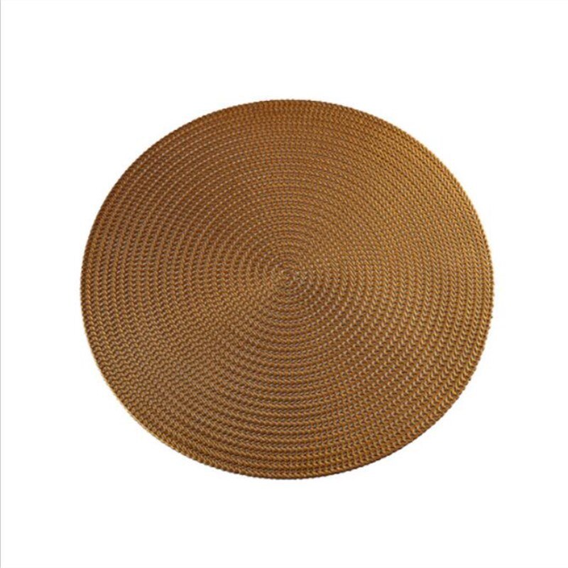 38CM Round PVC Placemat Kitchen Dining Table Mats Steak Pad Anti-scalding Insulation Pads INS Nordic Hotel Restaurant Home Decor