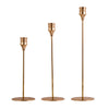 3 Pcs/ Set  European Metal Candle Holder Simple Golden Wedding Decoration Bar Party Living Room Decoration Home Decoration