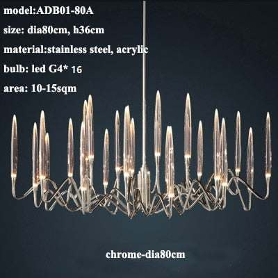 Modern Luxury LED Crystal Chandelier Tree Branch Candle Ceiling Hanging Lights Wedding Pendant Lamp For Dining Bedroom Decor