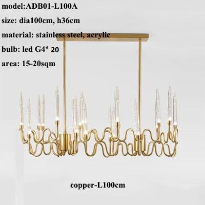 Modern Luxury LED Crystal Chandelier Tree Branch Candle Ceiling Hanging Lights Wedding Pendant Lamp For Dining Bedroom Decor