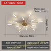 LED Ceiling Light Multi-head Black Or Gold Creative Modern Iron Panel Lamp For Dining Living Room Bedroom Lobby Home Decoration