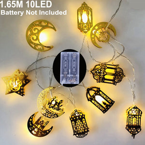 Ramadan Decorations Moon Star Led String Lights EID Mubarak Decor For Home Islam Muslim Event Party Supplies Eid al-Fitr Decor