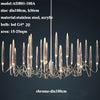 Modern Luxury LED Crystal Chandelier Tree Branch Candle Ceiling Hanging Lights Wedding Pendant Lamp For Dining Bedroom Decor