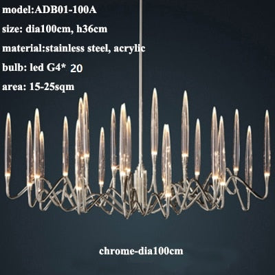 Modern Luxury LED Crystal Chandelier Tree Branch Candle Ceiling Hanging Lights Wedding Pendant Lamp For Dining Bedroom Decor