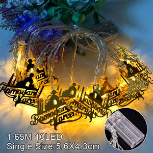 Ramadan Decorations Moon Star Led String Lights EID Mubarak Decor For Home Islam Muslim Event Party Supplies Eid al-Fitr Decor