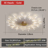 LED Ceiling Light Multi-head Black Or Gold Creative Modern Iron Panel Lamp For Dining Living Room Bedroom Lobby Home Decoration