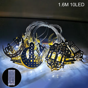 Ramadan Decorations Moon Star Led String Lights EID Mubarak Decor For Home Islam Muslim Event Party Supplies Eid al-Fitr Decor