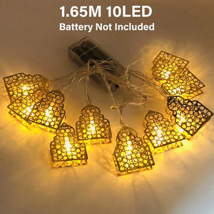 Ramadan Decorations Moon Star Led String Lights EID Mubarak Decor For Home Islam Muslim Event Party Supplies Eid al-Fitr Decor