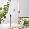 3 Pcs/ Set  European Metal Candle Holder Simple Golden Wedding Decoration Bar Party Living Room Decoration Home Decoration