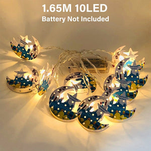 Ramadan Decorations Moon Star Led String Lights EID Mubarak Decor For Home Islam Muslim Event Party Supplies Eid al-Fitr Decor