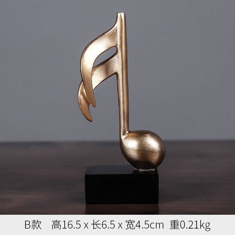 Home Decoration Music Note Crafts Wine Cabinet Decoration Art Resin Sculpture