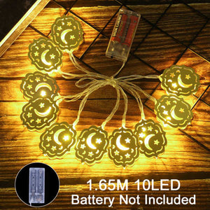 Ramadan Decorations Moon Star Led String Lights EID Mubarak Decor For Home Islam Muslim Event Party Supplies Eid al-Fitr Decor