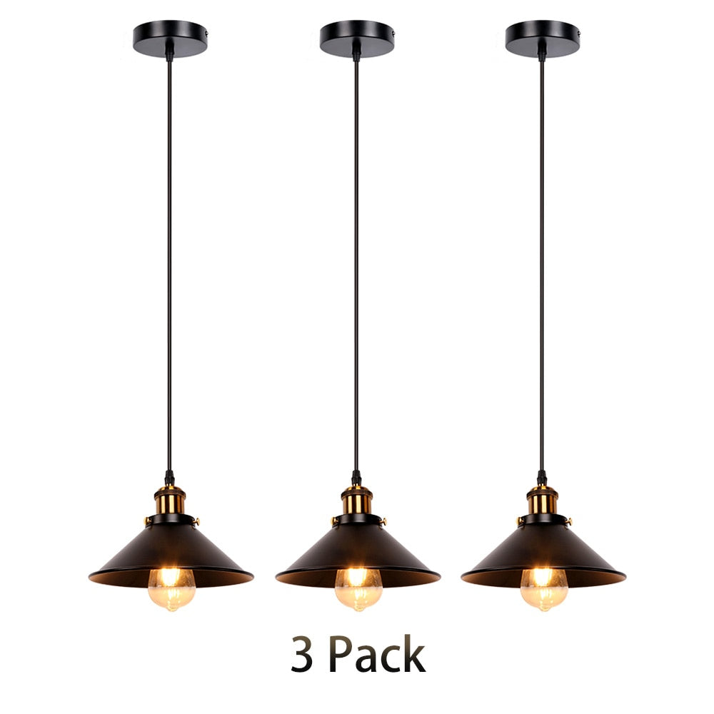 Industrial Retro Iron Interior Decoration LED E27 Pendant Light for Bedroom Kitchen Restaurant Bar Balcony Small Pendant Lamps