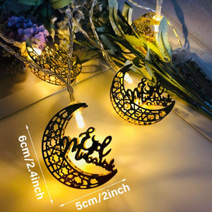 Ramadan Decorations Moon Star Led String Lights EID Mubarak Decor For Home Islam Muslim Event Party Supplies Eid al-Fitr Decor