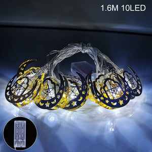 Ramadan Decorations Moon Star Led String Lights EID Mubarak Decor For Home Islam Muslim Event Party Supplies Eid al-Fitr Decor