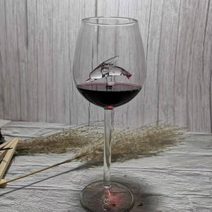 1pc Creativity  Home The Original Shark Red Wine Glass Wine Bottle Crystal For Party Flutes Glass 21*7.5cm All Kinds of Red Wine