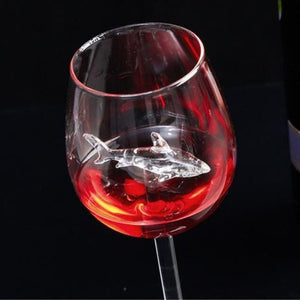 1pc Creativity  Home The Original Shark Red Wine Glass Wine Bottle Crystal For Party Flutes Glass 21*7.5cm All Kinds of Red Wine