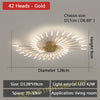 LED Ceiling Light Multi-head Black Or Gold Creative Modern Iron Panel Lamp For Dining Living Room Bedroom Lobby Home Decoration