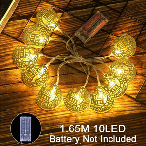 Ramadan Decorations Moon Star Led String Lights EID Mubarak Decor For Home Islam Muslim Event Party Supplies Eid al-Fitr Decor