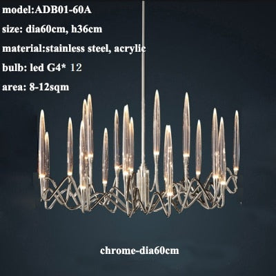 Modern Luxury LED Crystal Chandelier Tree Branch Candle Ceiling Hanging Lights Wedding Pendant Lamp For Dining Bedroom Decor