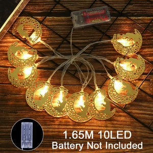 Ramadan Decorations Moon Star Led String Lights EID Mubarak Decor For Home Islam Muslim Event Party Supplies Eid al-Fitr Decor