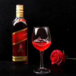 1pc Creativity  Home The Original Shark Red Wine Glass Wine Bottle Crystal For Party Flutes Glass 21*7.5cm All Kinds of Red Wine