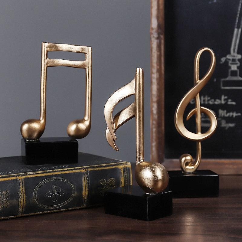 Home Decoration Music Note Crafts Wine Cabinet Decoration Art Resin Sculpture