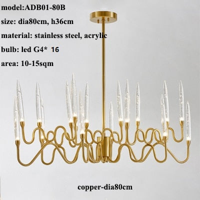 Modern Luxury LED Crystal Chandelier Tree Branch Candle Ceiling Hanging Lights Wedding Pendant Lamp For Dining Bedroom Decor