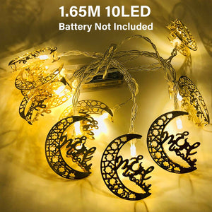 Ramadan Decorations Moon Star Led String Lights EID Mubarak Decor For Home Islam Muslim Event Party Supplies Eid al-Fitr Decor