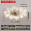 LED Ceiling Light Multi-head Black Or Gold Creative Modern Iron Panel Lamp For Dining Living Room Bedroom Lobby Home Decoration