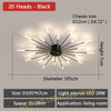 LED Ceiling Light Multi-head Black Or Gold Creative Modern Iron Panel Lamp For Dining Living Room Bedroom Lobby Home Decoration