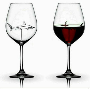 1pc Creativity  Home The Original Shark Red Wine Glass Wine Bottle Crystal For Party Flutes Glass 21*7.5cm All Kinds of Red Wine