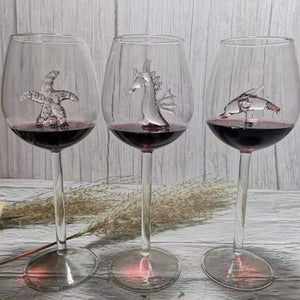 1pc Creativity  Home The Original Shark Red Wine Glass Wine Bottle Crystal For Party Flutes Glass 21*7.5cm All Kinds of Red Wine