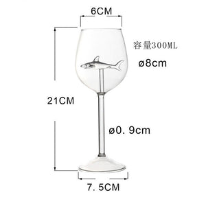 1pc Creativity  Home The Original Shark Red Wine Glass Wine Bottle Crystal For Party Flutes Glass 21*7.5cm All Kinds of Red Wine