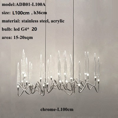 Modern Luxury LED Crystal Chandelier Tree Branch Candle Ceiling Hanging Lights Wedding Pendant Lamp For Dining Bedroom Decor