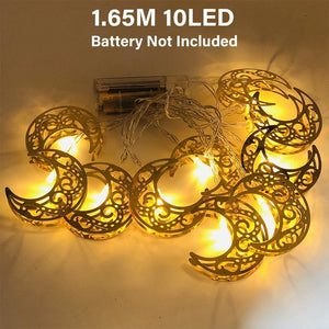 Ramadan Decorations Moon Star Led String Lights EID Mubarak Decor For Home Islam Muslim Event Party Supplies Eid al-Fitr Decor