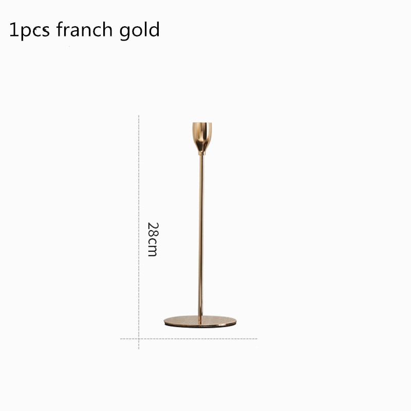 3 Pcs/ Set  European Metal Candle Holder Simple Golden Wedding Decoration Bar Party Living Room Decoration Home Decoration