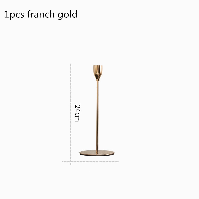 3 Pcs/ Set  European Metal Candle Holder Simple Golden Wedding Decoration Bar Party Living Room Decoration Home Decoration