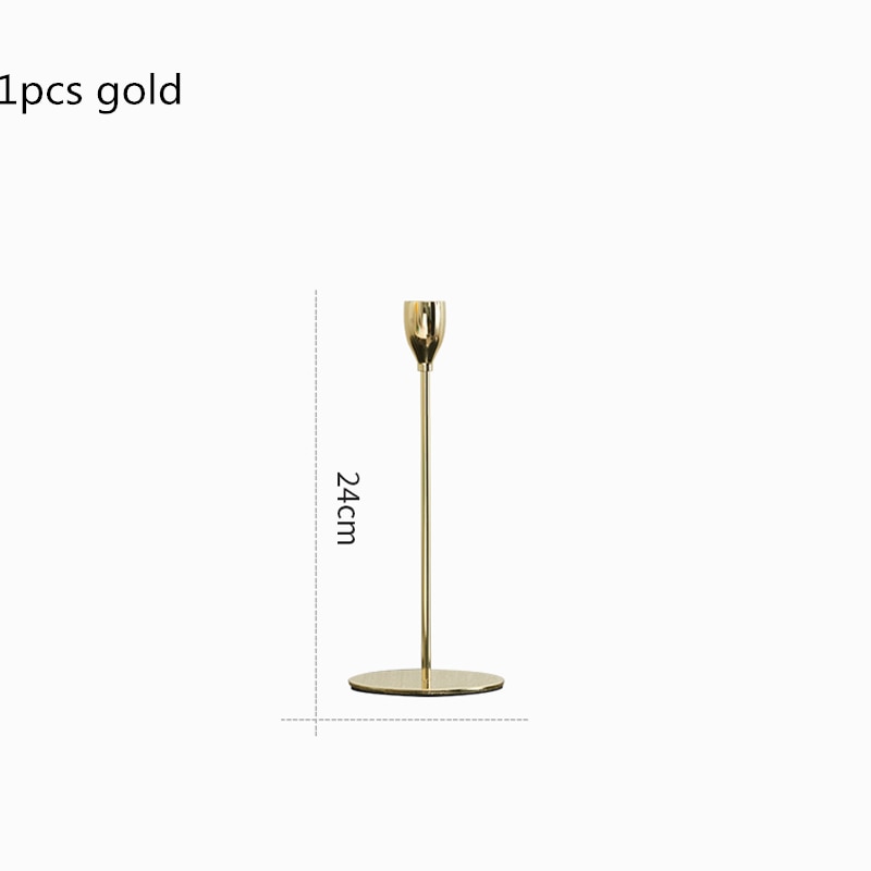 3 Pcs/ Set  European Metal Candle Holder Simple Golden Wedding Decoration Bar Party Living Room Decoration Home Decoration