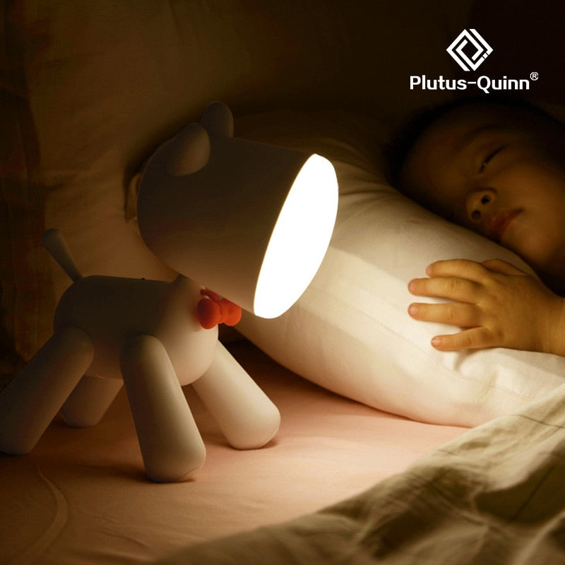 2022 Pup Led Night Lamp for Children 1200mAh Rechargable ELK Night Lights Adjust Brightness table lamp for Home in Bedroom