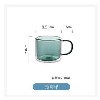 250ml Wine Glasses Drinking Tumbler Whiskey Vodka Cup Coffee Juice Water Cups Tea Creative Mug Double Bottom Glass Mugs For Home