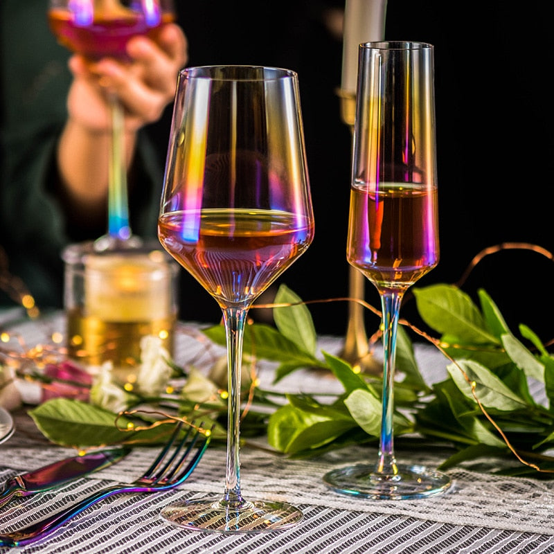 2 PCS /Set Colorful Wine Glass