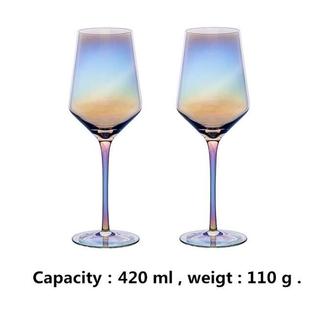 2 PCS /Set Colorful Wine Glass