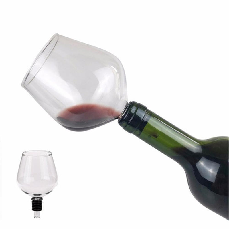 Drinking Directly from Bottle Clear Wine Glass