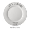 Good Morning Quote Porcelain Tableware Set