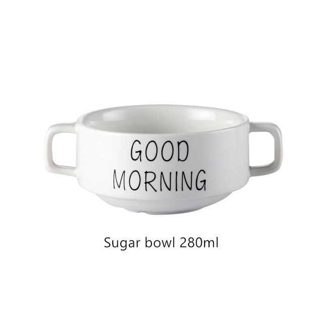 Good Morning Quote Porcelain Tableware Set