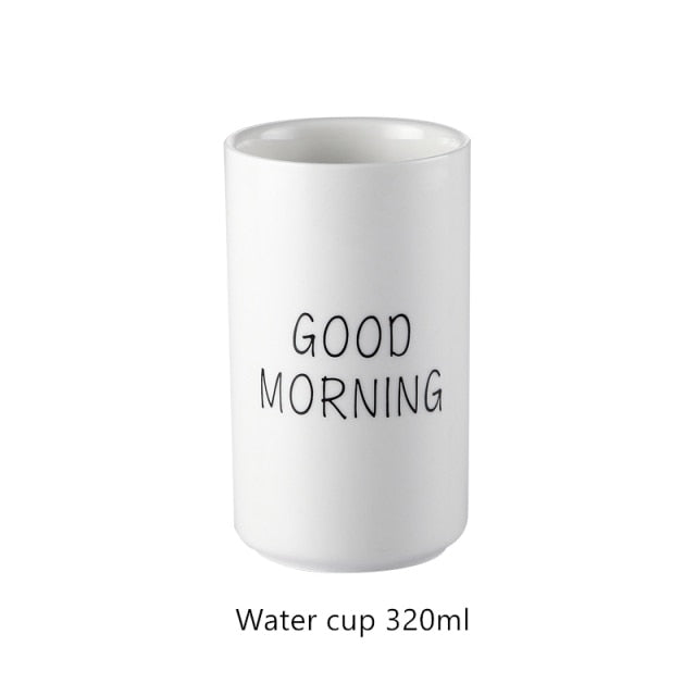 Good Morning Quote Porcelain Tableware Set