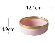 1pcs European Style Gold Ceramic Plate