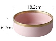 1pcs European Style Gold Ceramic Plate