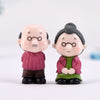 Mini Couple Figures Grandma Grandpa Sweety Lovers Couple Ornament For Fairy Garden Figurines Miniature Home Decoration